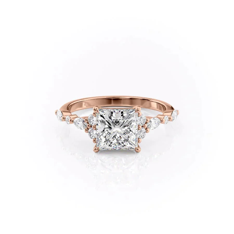 The Kristen Set With A 1.5 Carat Princess Lab Diamond
