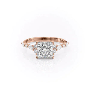 The Kristen Set With A 2.5 Carat Princess Moissanite