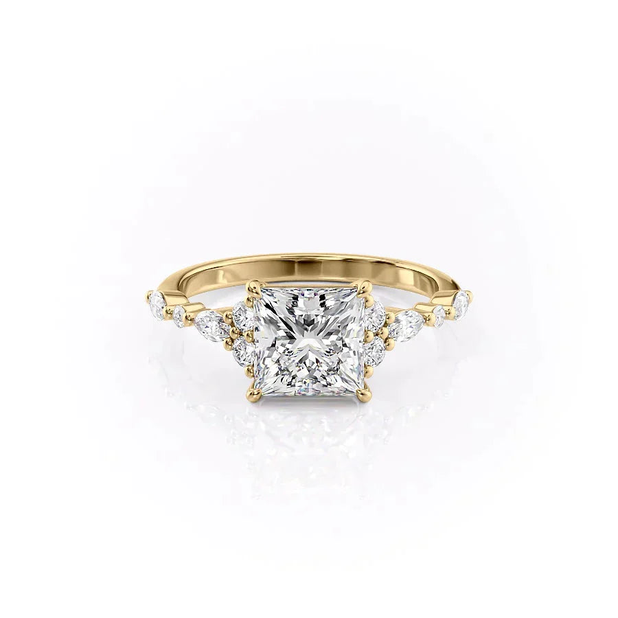 The Kristen Set With A 4.5 Carat Princess Moissanite