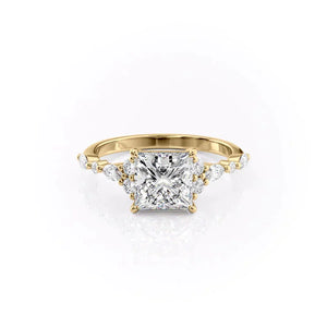 The Kristen Set With A 4.5 Carat Princess Moissanite