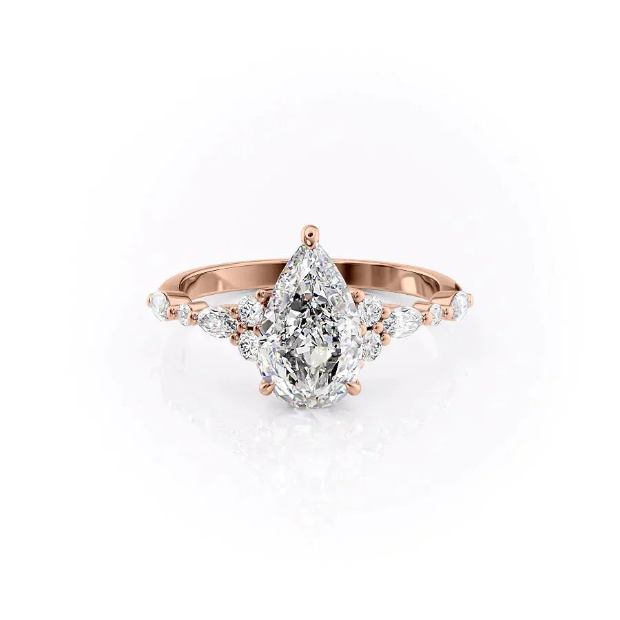 The Kristen Set With A 2 Carat Pear Lab Diamond