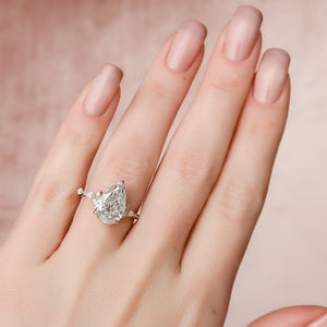 The Kristen Set With A 3 Carat Pear Lab Diamond
