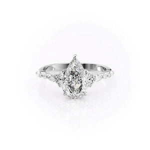 The Kristen Set With A 1 Carat Pear Moissanite