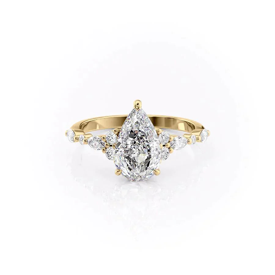The Kristen Set With A 3 Carat Pear Lab Diamond