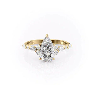 The Kristen Set With A 1 Carat Pear Moissanite