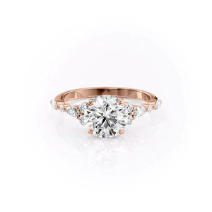 The Kristen Set With A 3 Carat Round Moissanite