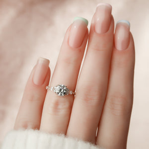 The Kristen Set With A 3 Carat Round Lab Diamond