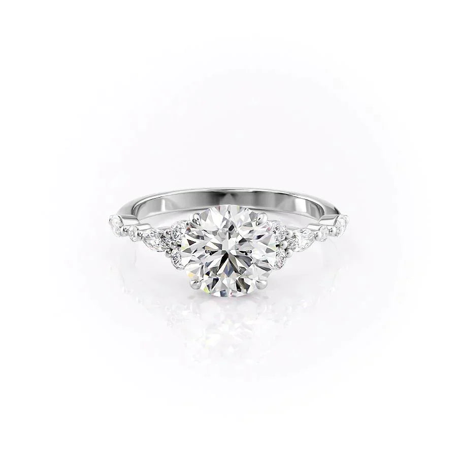 The Kristen Set With A 2 Carat Round Moissanite