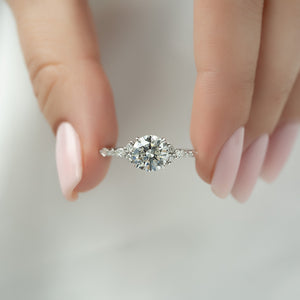 The Kristen Set With A 2 Carat Round Lab Diamond