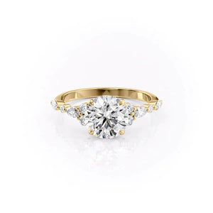 The Kristen Set With A 3 Carat Round Moissanite