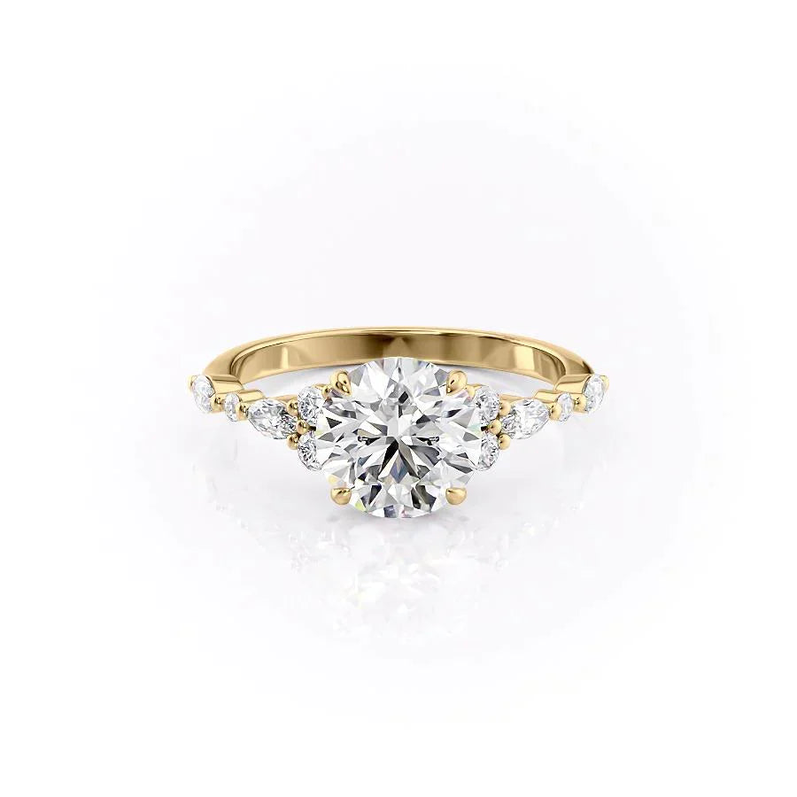 The Kristen Set With A 2 Carat Round Moissanite