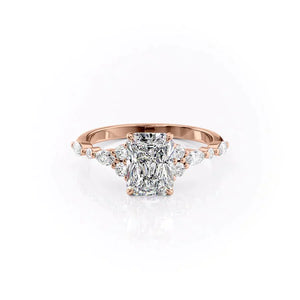 The Kristen Set With A 2.5 Carat Radiant Lab Diamond