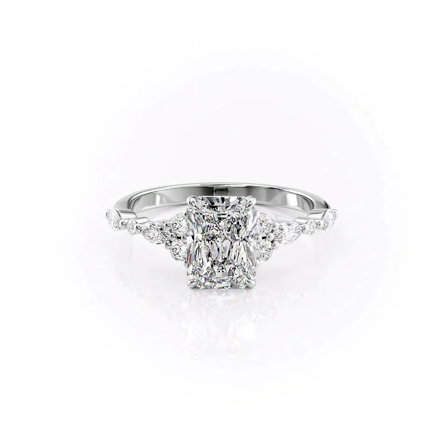 The Kristen Set With A 2 Carat Radiant Moissanite