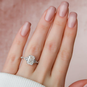 The Kristen Set With A 3 Carat Radiant Lab Diamond