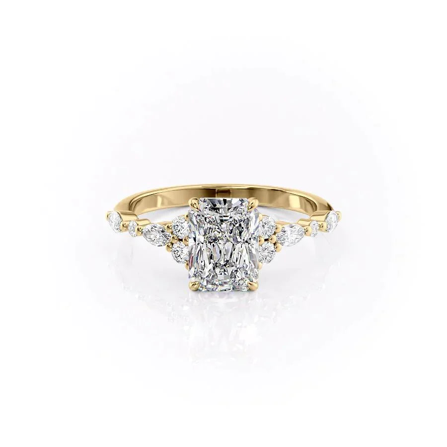 The Kristen Set With A 2.5 Carat Radiant Lab Diamond