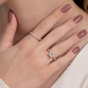 The Lindsey Set With A 2 Carat Cushion Lab Diamond