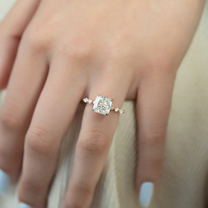 The Lindsey Set With A 2 Carat Cushion Lab Diamond