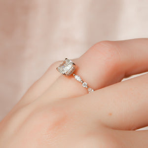 The Lindsey Set With A 2 Carat Cushion Lab Diamond