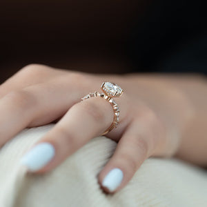The Lindsey Set With A 2 Carat Cushion Lab Diamond