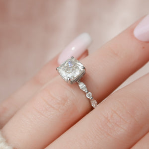 The Lindsey Set With A 2 Carat Cushion Lab Diamond