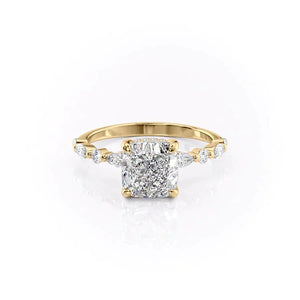 The Lindsey Set With A 1 Carat Cushion Lab Diamond