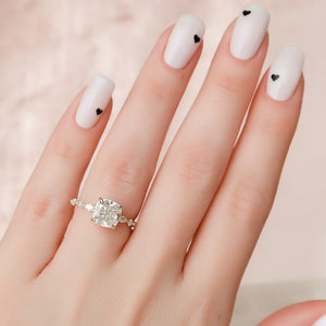 The Lindsey Set With A 2 Carat Cushion Lab Diamond