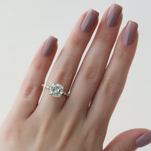 The Lindsey Set With A 2 Carat Cushion Lab Diamond