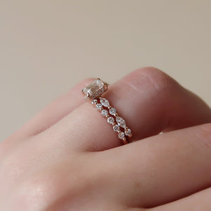 The Lindsey Set With A 3 Carat Emerald Lab Diamond