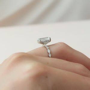 The Lindsey Set With A 2 Carat Emerald Lab Diamond