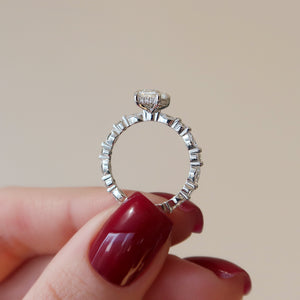 The Lindsey Set With A 2 Carat Emerald Lab Diamond