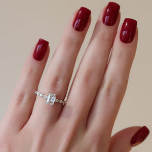 The Lindsey Set With A 2 Carat Emerald Lab Diamond