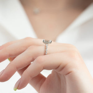 The Lindsey Set With A 2 Carat Emerald Lab Diamond