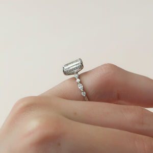 The Lindsey Set With A 2 Carat Emerald Lab Diamond