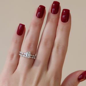 The Lindsey Set With A 2 Carat Emerald Lab Diamond