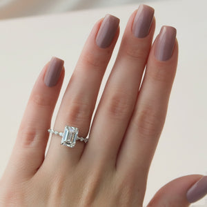 The Lindsey Set With A 2 Carat Emerald Lab Diamond