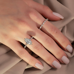 The Lindsey Set With A 2 Carat Marquise Lab Diamond