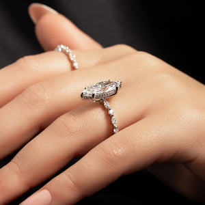 The Lindsey Set With A 2 Carat Marquise Lab Diamond