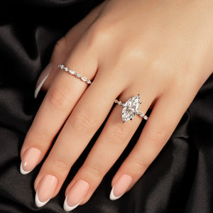 The Lindsey Set With A 2 Carat Marquise Lab Diamond