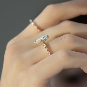 The Lindsey Set With A 1 Carat Marquise Lab Diamond