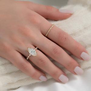 The Lindsey Set With A 1 Carat Marquise Lab Diamond