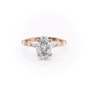 The Lindsey Set With A 3 Carat Oval Lab Diamond