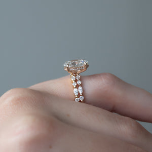 The Lindsey Set With A 2 Carat Oval Lab Diamond