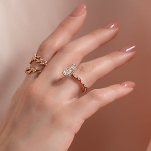 The Lindsey Set With A 2 Carat Oval Lab Diamond