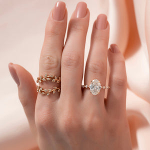 The Lindsey Set With A 2 Carat Oval Lab Diamond