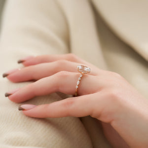 The Lindsey Set With A 2 Carat Oval Lab Diamond