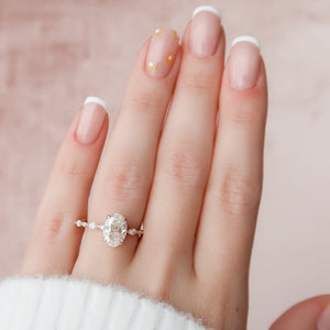 The Lindsey Set With A 2 Carat Oval Lab Diamond