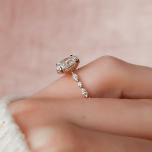 The Lindsey Set With A 2 Carat Oval Lab Diamond