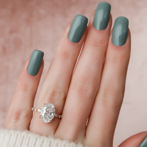 The Lindsey Set With A 2 Carat Oval Lab Diamond