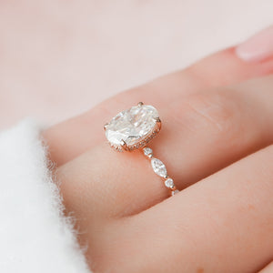 The Lindsey Set With A 2 Carat Oval Lab Diamond