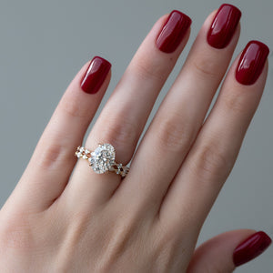 The Lindsey Set With A 2 Carat Oval Lab Diamond